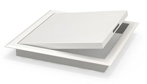 Imagen de TRAMPILLA PYL METALICA LACADA BLANCO 400x400 mm