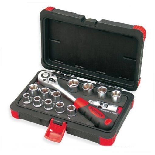 Imagen de Juego llave vaso Dogher 1/2" 14 piezas hexagonales (531-001)