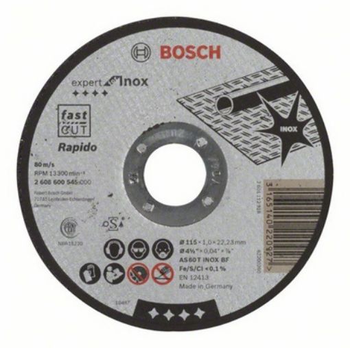 Imagen de Disco BOSCH Expert corte Inox. 115x1 mm