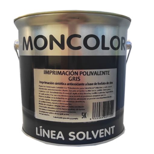 Imagen de MONCOLOR IMPRIMACION POLIVALENTE GRIS 5 kg/4 l