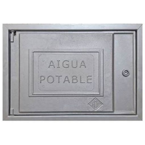 Imagen de MARCO Y TAPA REGISTRO PARED ALUMINIO "AIGUA POTABLE" 30x45cm