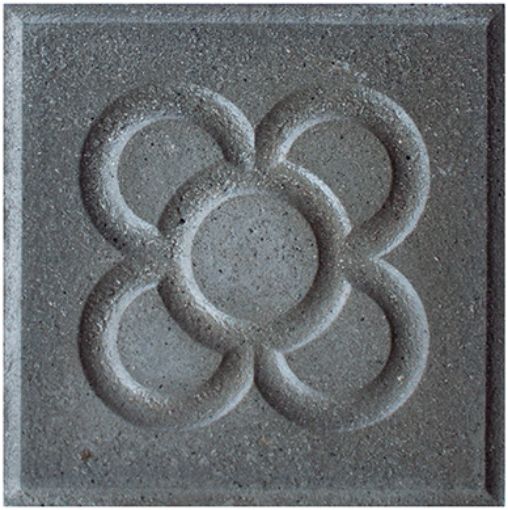 Imagen de PANOT GRIS 20x20x4 cm FLOR (Jimenez)