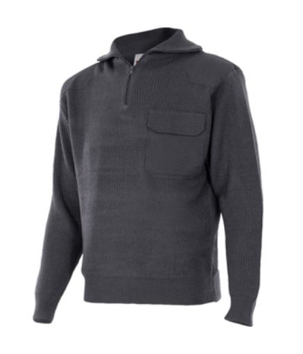 Imagen de Sueter VELILLA cuello/media cremallera Gris T-XL