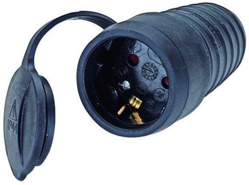 Imagen de Base goma Schuko 2 P.+Tierra