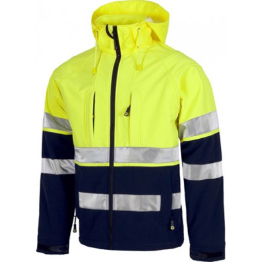 Imagen de Chaqueta Softshell AV S9525 Amarillo/Marino T-L