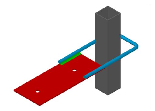Imagen de Soporte plano para pescante de redes