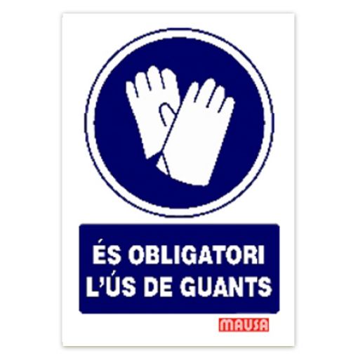 Imagen de Cartel "Obligatori l'us de guants"