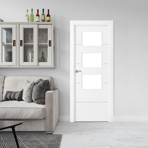 Imagen de Vidriera Blanca  Mod. 8513  Lacado Ind nieve