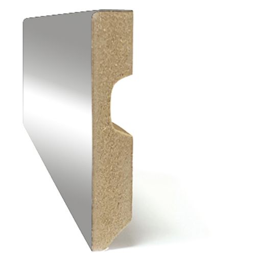 Imagen de Zocalo Mdf Acero Inox   80 x 15 mm