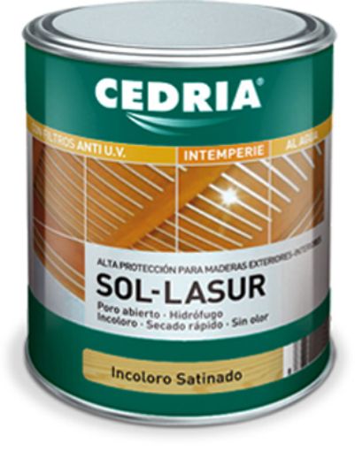 Imagen de CEDRIA Sol Lasur Incoloro Satinado 750 ml