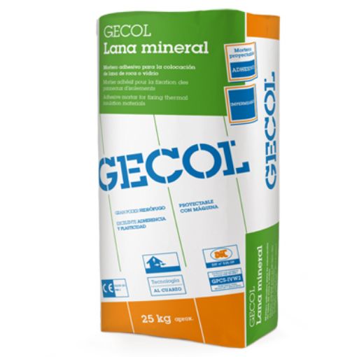 Imagen de GECOL LANA MINERAL GRIS (saco 25 kg)