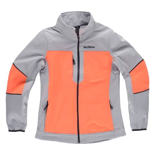 Imagen de Chaqueta Softshell mujer ROC NEIGE Gris /Coral T-L