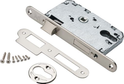 Imagen de Cerradura para embutir sin cilindro c/redondo "A" 47 mm NS