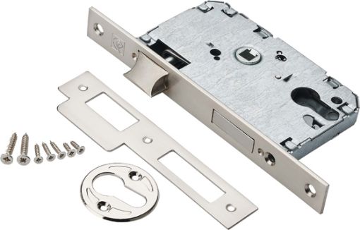 Imagen de Cerradura para embutir sin cilindro c/recto  "A" 47 mm NS**