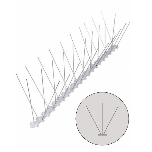 Imagen de Sistema antiaves 3 puas inox apertura 10cm baseplastico 50cm