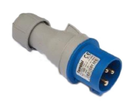 Imagen de Clavija Cetac IP44 16 A 2 P.+Tierra  Ref.13200