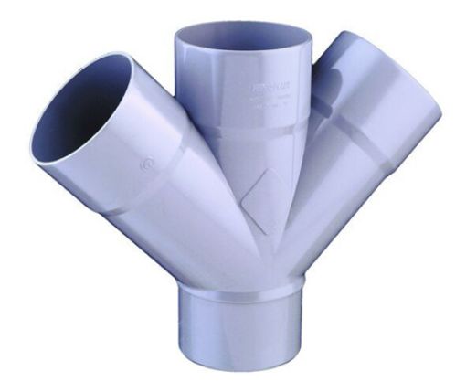 Imagen de Injerto doble "plano" PVC 160 mm 45º