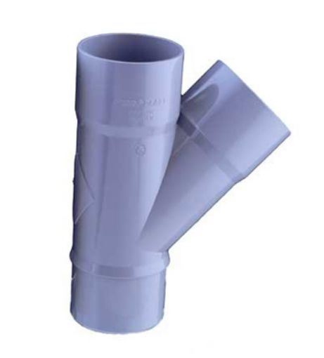 Imagen de Injerto simple PVC 125 mm 45º