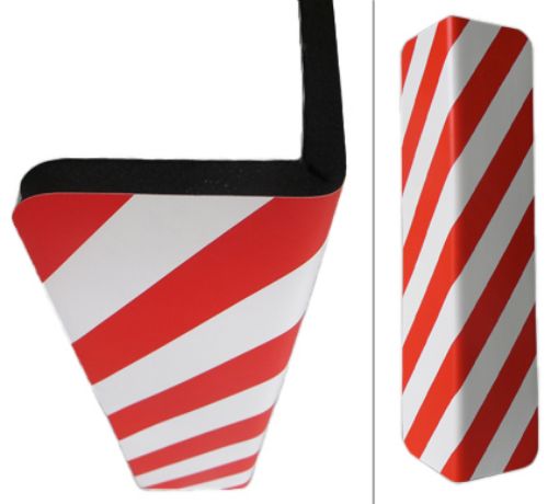 Imagen de Protector parking columna Blanco/Rojo 700x300x20 mm (1001-1)