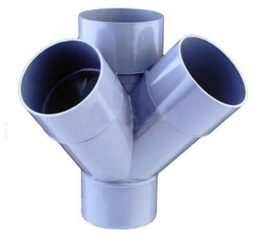 Imagen de Injerto doble "escuadra" PVC 125 mm 45º