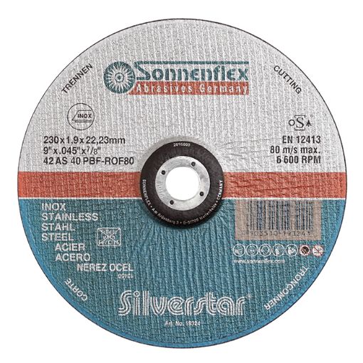 Imagen de Disco abrasivo corte Inox. 230x1,9 mm