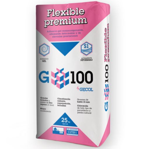 Imagen de GECOL G100 FLEXIBLE PREMIUM BLANCO (saco 25 kg)