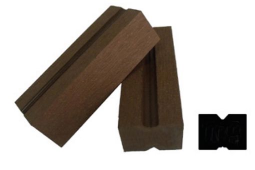 Imagen de Rastrel PVC macizo LAND DECK 40 x 25 mm  LHMA004