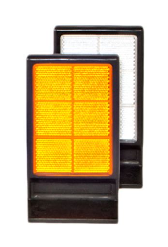 Imagen de Captafaros caucho flexible Bidireccional Ambar/Blanco