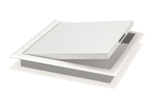 Imagen de TRAMPILLA PYL METALICA LACADA BLANCO 200x200 mm