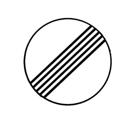 Imagen de Señal Fin de prohibiciones (TR-500)