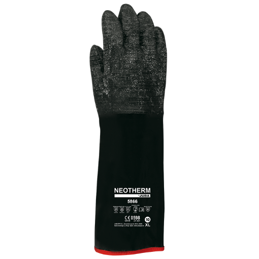 Imagen de Guante termico/quimico EN 374 neopreno negro extra largo