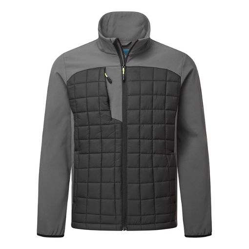 Imagen de Chaqueta Softshell impermeable PW3 Hybrid Gris/Negro T-XXL